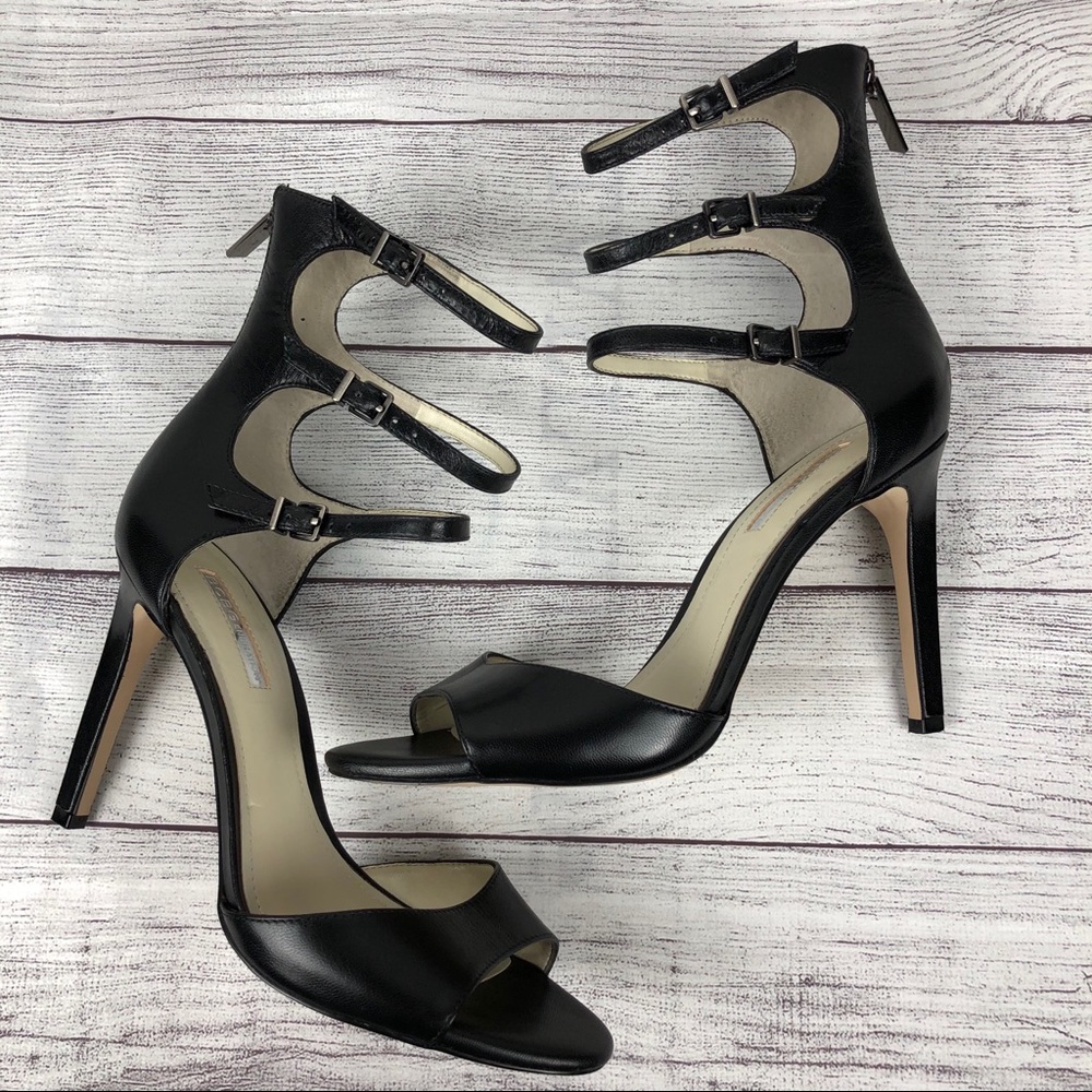 BCBGeneration CHEVONNE black ankle strap heels 8.5